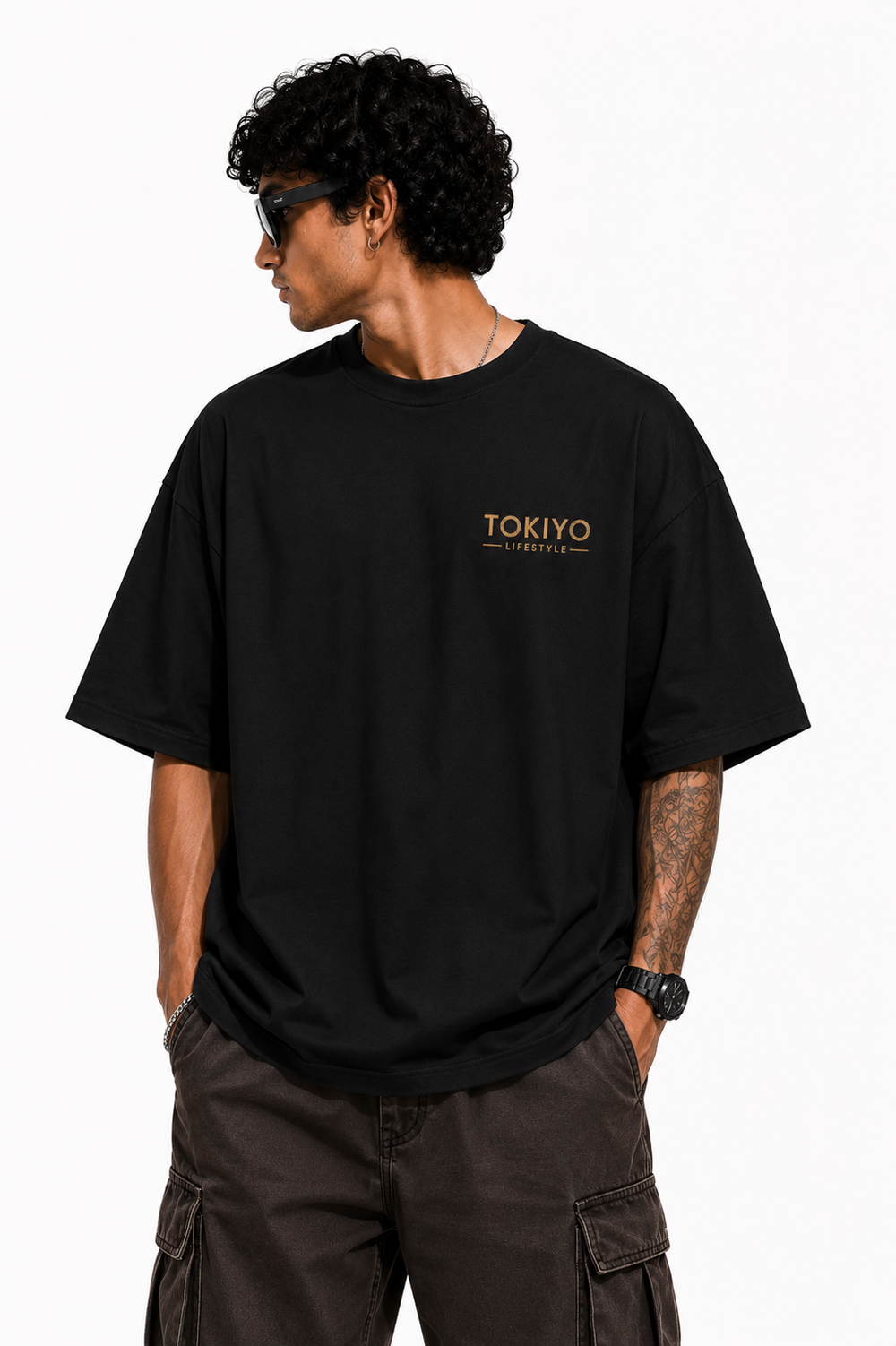 Tokiyo Lifestyle Oversized T-Shirt - TOTM024 - Black