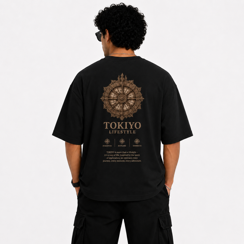 Tokiyo Lifestyle Oversized T-Shirt - TOTM036 - Black