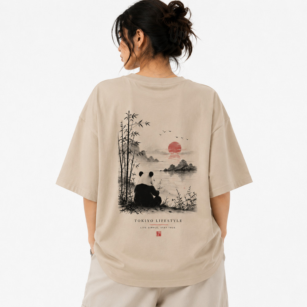 Tokiyo Lifestyle Women Oversized T-Shirt - TOVWO013 - Beige - Image 2