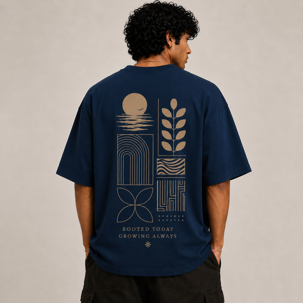 Tokiyo Lifestyle Oversized T-Shirt - TOTM007 - Airforce - Image 2