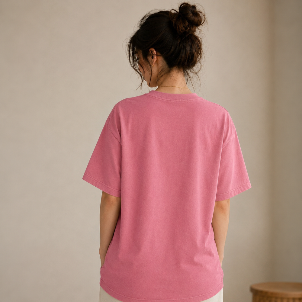 Tokiyo Lifestyle Women Oversized T-Shirt - TOVWO001 - Onion-Pink - Image 2