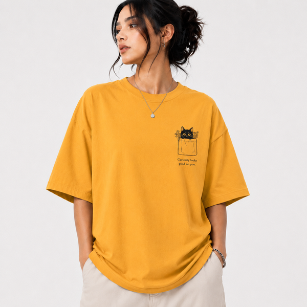 Tokiyo Lifestyle Women Oversized T-Shirt - TOVWO007 - Mustard - Image 1