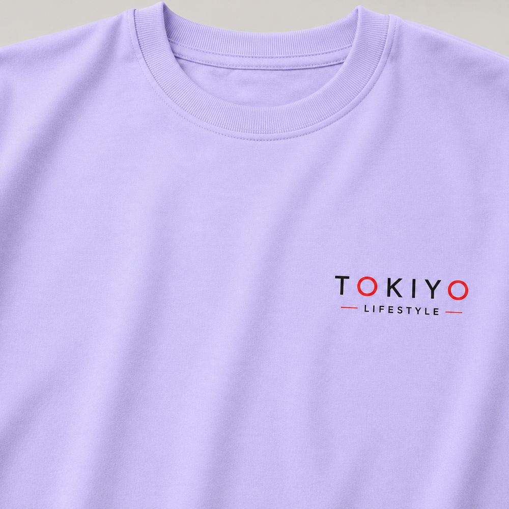 Tokiyo Lifestyle Women Oversized T-Shirt - TOVWO003 - Lavender - Image 3