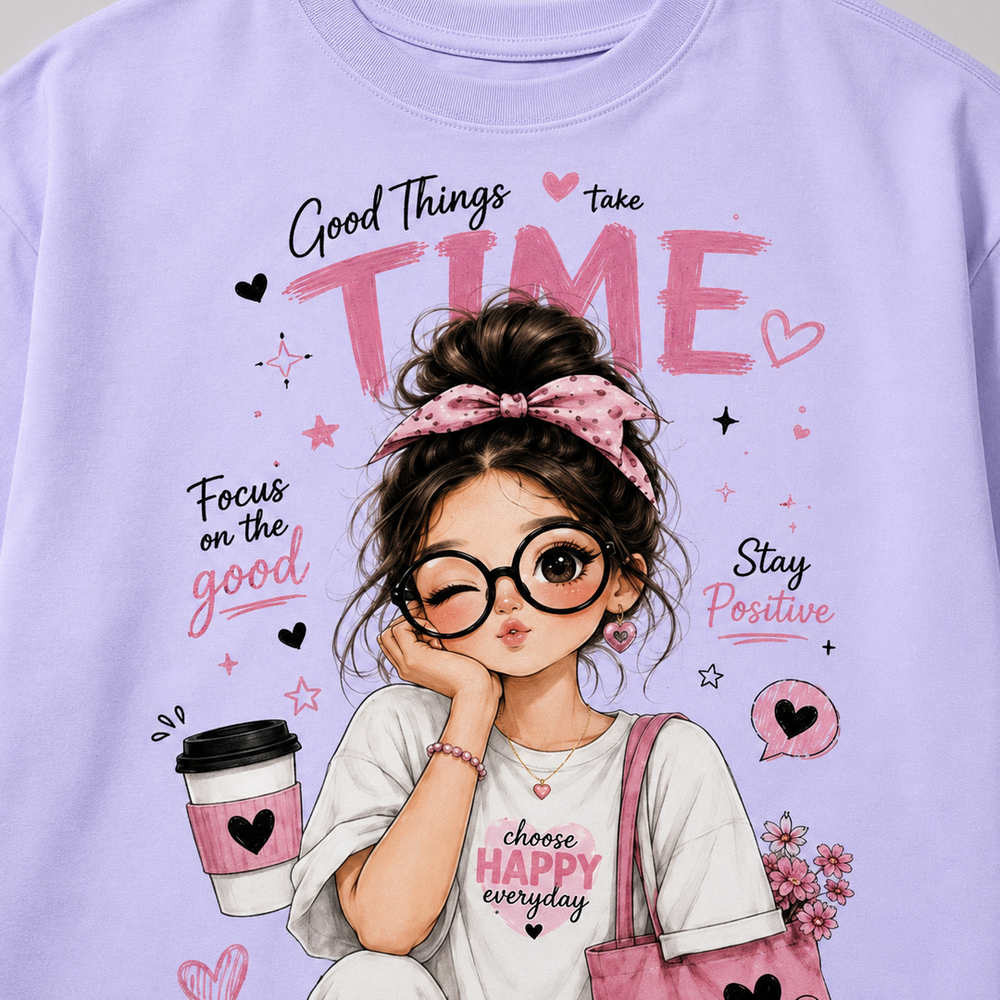 Tokiyo Lifestyle Women Oversized T-Shirt - TOVWO005 - Lavender - Image 3