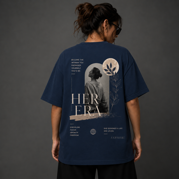 Tokiyo Lifestyle Women Oversized T-Shirt - TOVWO016 - Airforce - Image 2