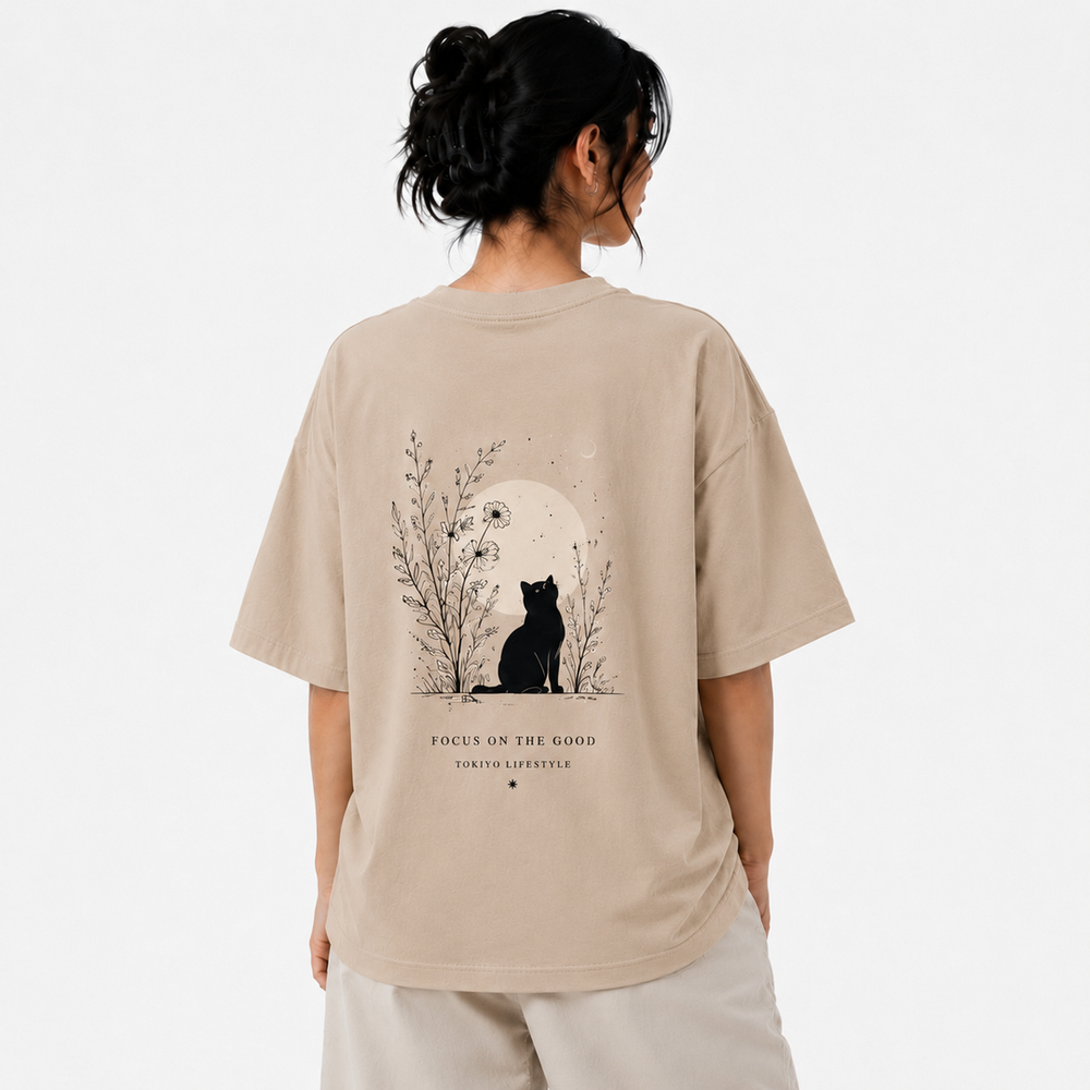 Tokiyo Lifestyle Women Oversized T-Shirt - TOVWO010 - Beige - Image 2