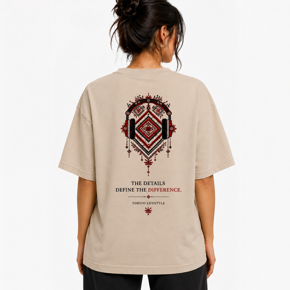 Tokiyo Lifestyle Women Oversized T-Shirt - TOVWO019 - Beige - Image 2