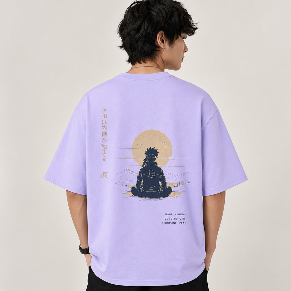 Tokiyo Lifestyle Oversized T-Shirt - TOTM004 - Lavender - Image 2