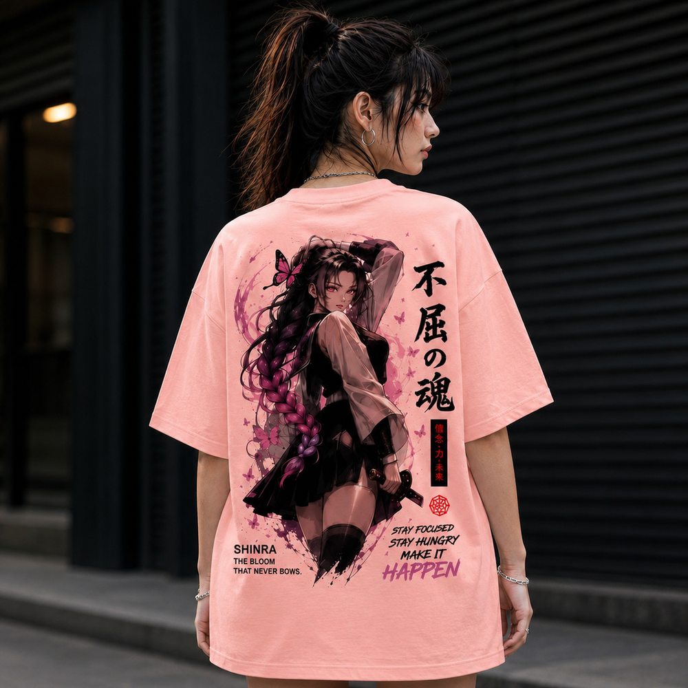 Tokiyo Lifestyle Women Oversized T-Shirt - TOVWO003 - Peach - Image 2