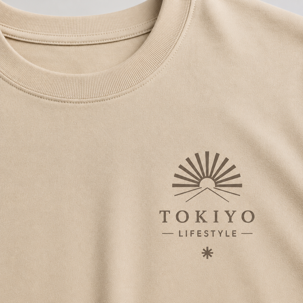 Tokiyo Lifestyle Oversized T-Shirt - TOTM007 - Beige - Image 3