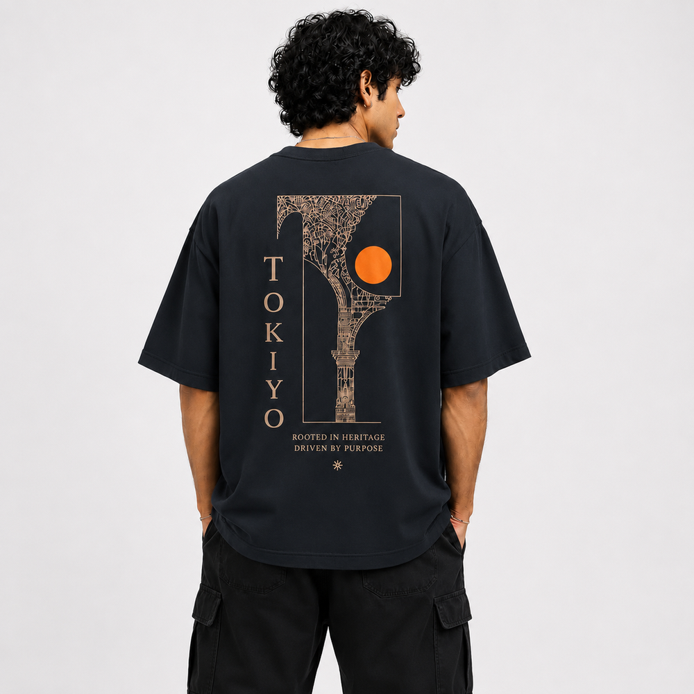 Tokiyo Lifestyle Oversized T-Shirt - TOTM021 - Black