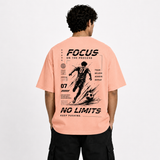 Tokiyo Lifestyle Oversized T-Shirt - TOTM038 - Peach