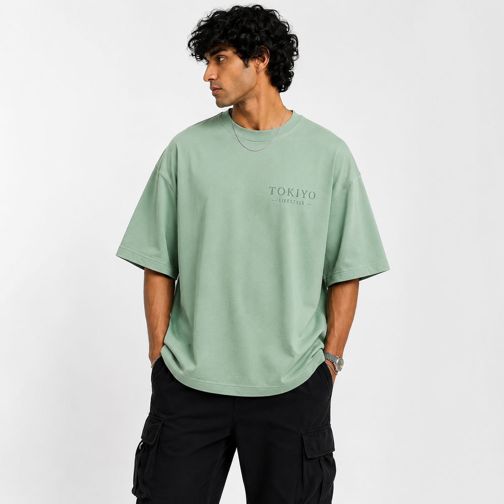 Tokiyo Lifestyle Oversized T-Shirt - TOTM021 - Pista