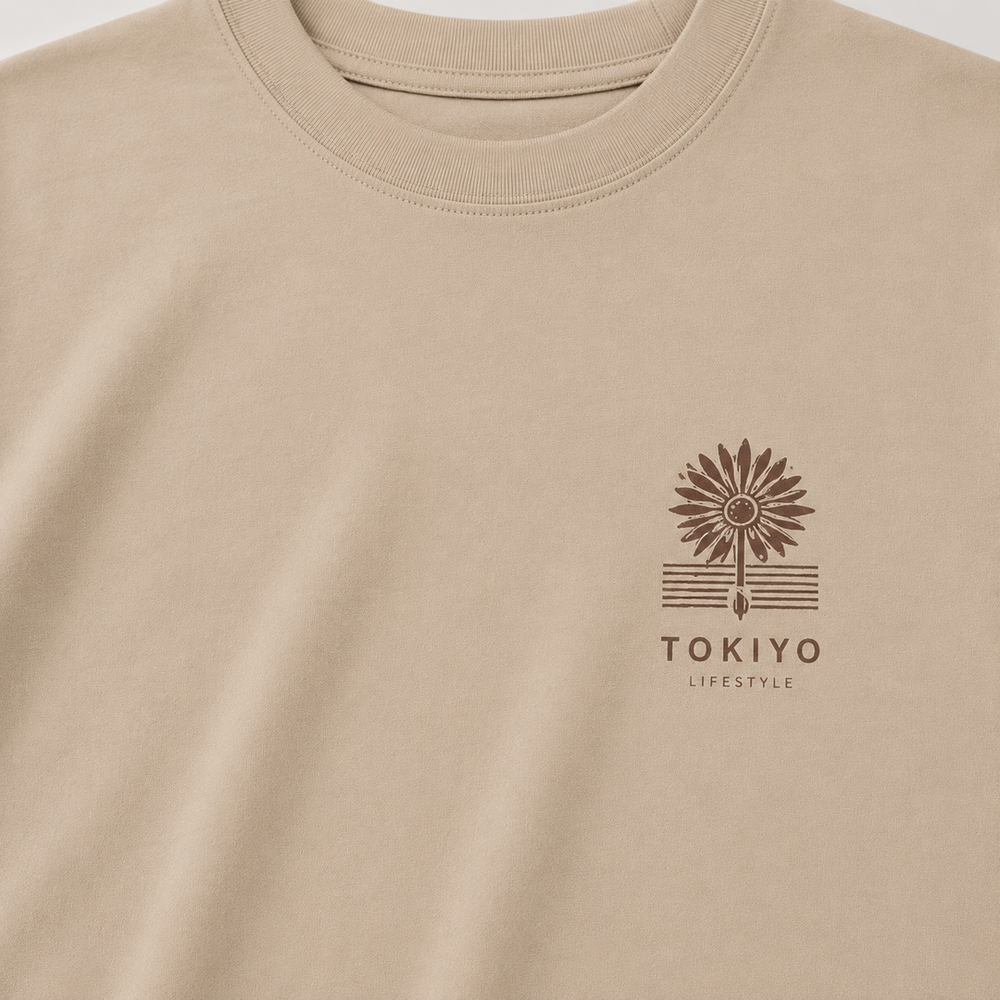 Tokiyo Lifestyle Women Oversized T-Shirt - TOVWO014 - Beige - Image 3