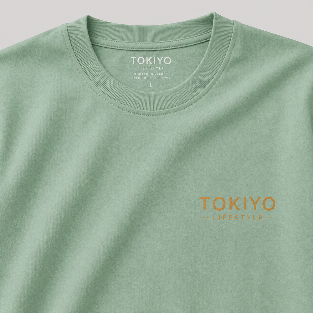 Tokiyo Lifestyle Oversized T-Shirt - TOTM006 - Pista - Image 3