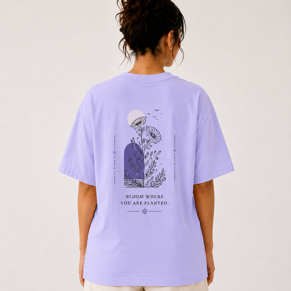 Tokiyo Lifestyle Women Oversized T-Shirt - TOVWO011 - Lavender - Image 2