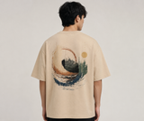 Tokiyo Lifestyle Oversized T-Shirt - TOTM010 - Beige - Image 2
