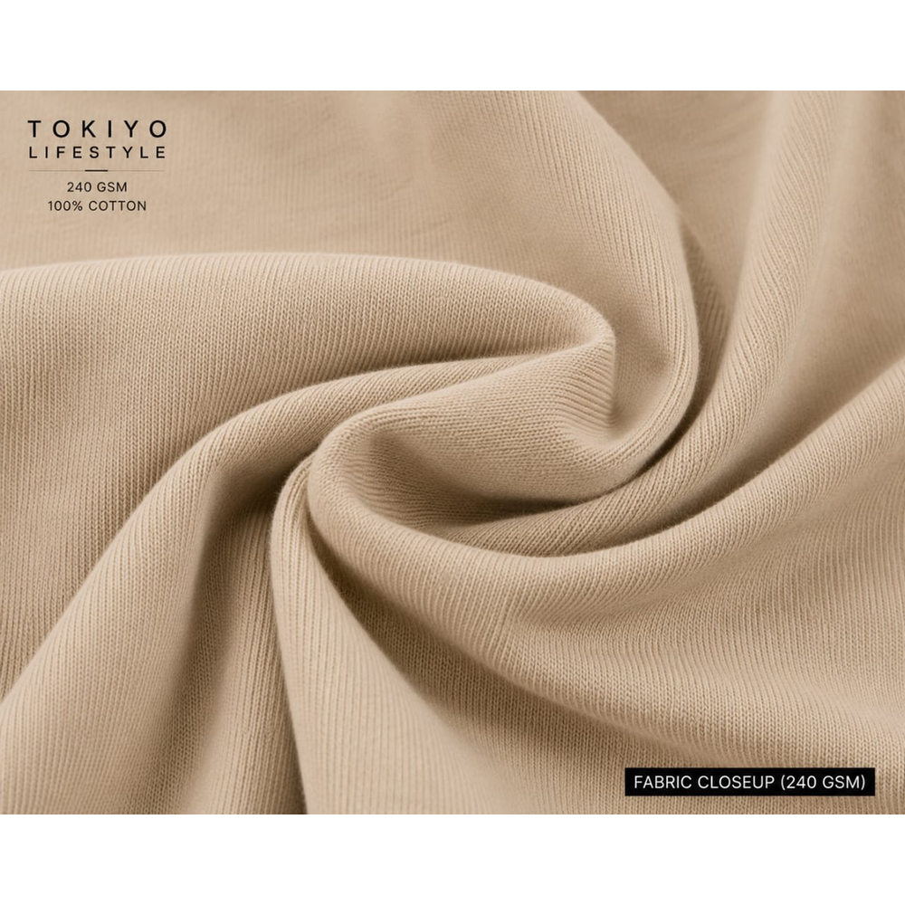 Tokiyo Lifestyle Oversized T-Shirt - TOTM015 - Beige