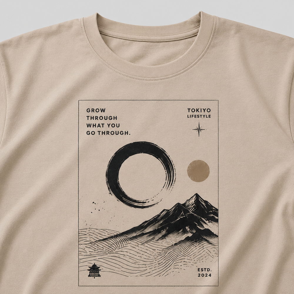 Tokiyo Lifestyle Regular T-Shirt - TRTM004 - Beige - Image 3
