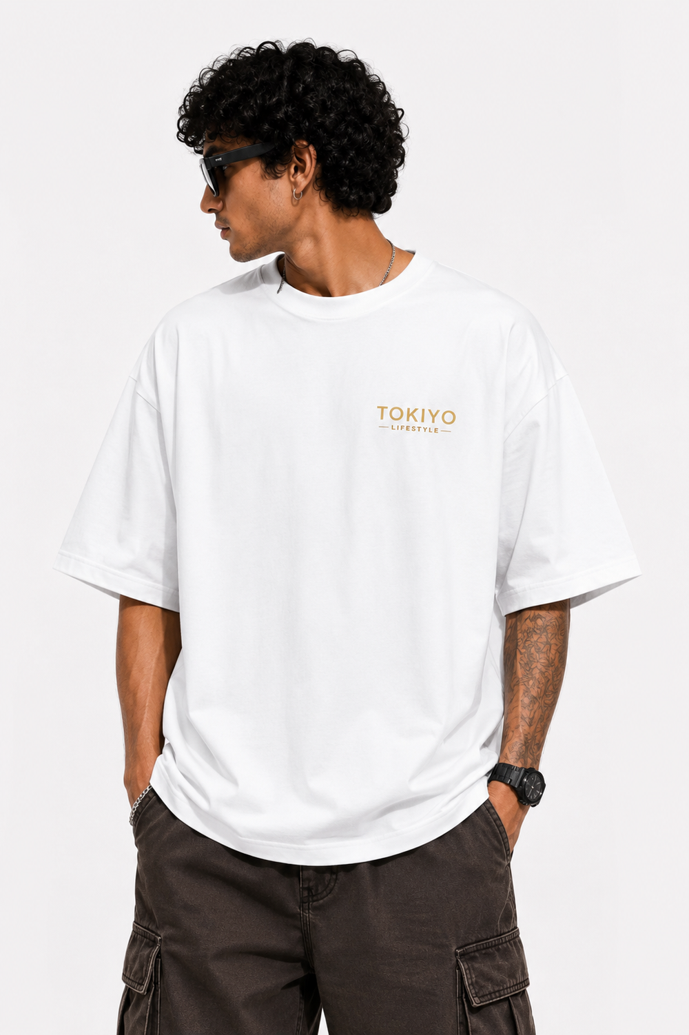 Tokiyo Lifestyle Oversized T-Shirt - TOTM024 - White