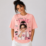 Tokiyo Lifestyle Women Oversized T-Shirt - TOVWO005 - Peach - Image 1