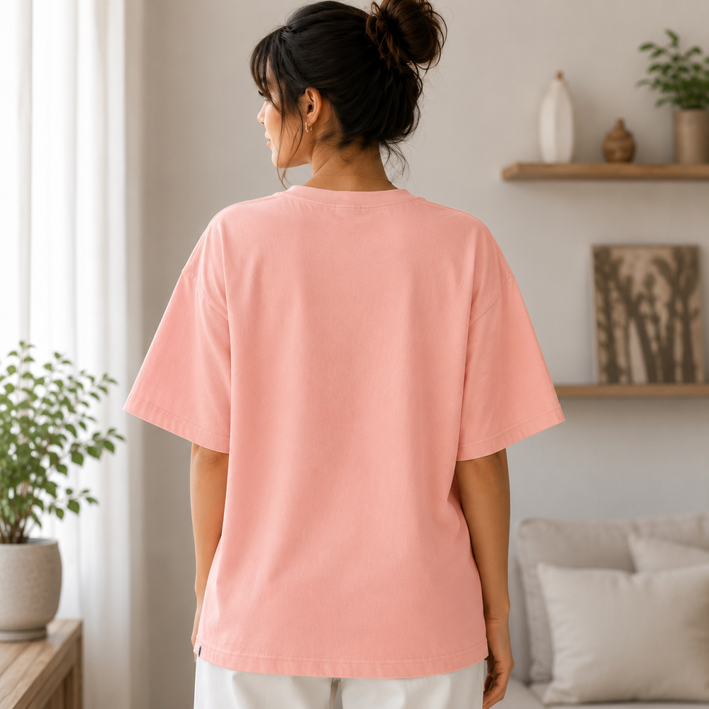 Tokiyo Lifestyle Women Oversized T-Shirt - TOVWO005 - Peach - Image 2