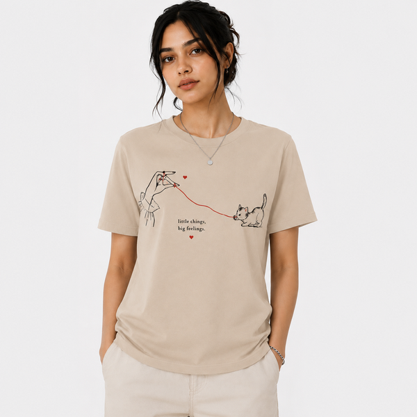Tokiyo Lifestyle Women Regular T-Shirt - TRTWO005 - Beige - Image 1