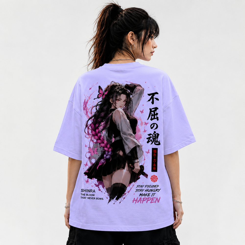 Tokiyo Lifestyle Women Oversized T-Shirt - TOVWO003 - Lavender - Image 2