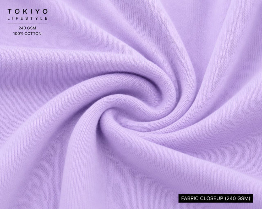 Tokiyo Lifestyle Oversized T-Shirt - TOTM038 - Lavender