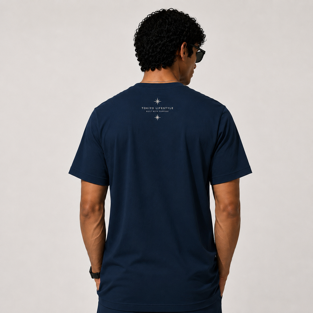 Tokiyo Lifestyle Regular T-Shirt - TRTM010 - Airforce - Image 2