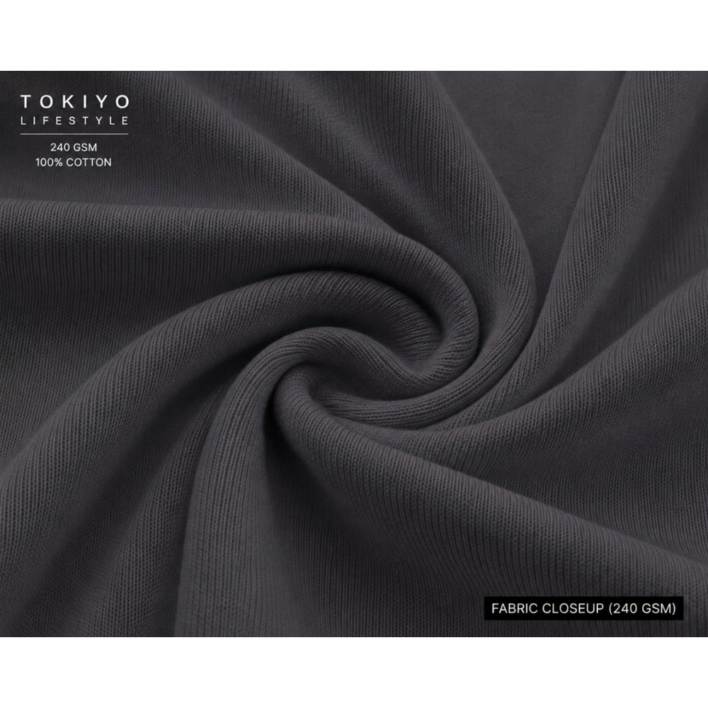 Tokiyo Lifestyle Oversized T-Shirt - TOTM013 - Dark Grey