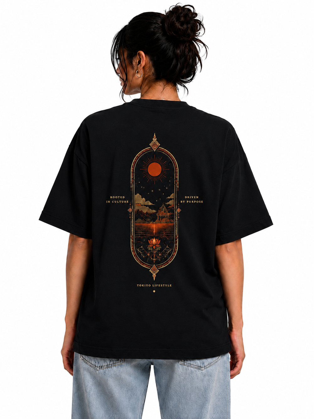 Tokiyo Lifestyle Women Oversized T-Shirt - TOVWO025 - Black