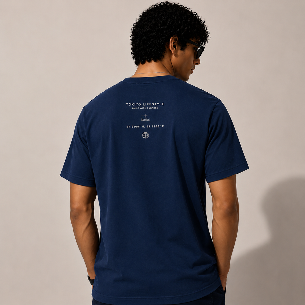 Tokiyo Lifestyle Regular T-Shirt - TRTM009 - Airforce - Image 2