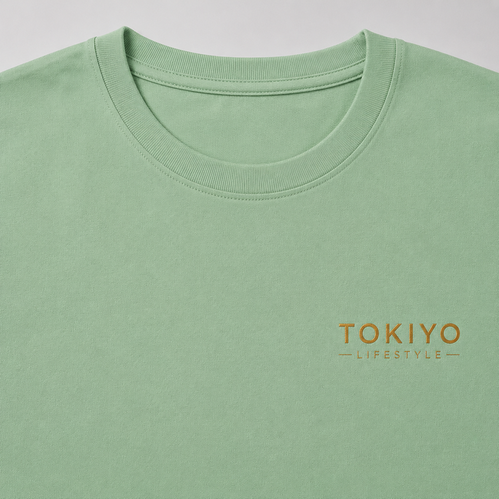 Tokiyo Lifestyle Oversized T-Shirt - TOTM008 - Pista - Image 3