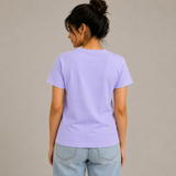 Tokiyo Lifestyle Women Regular T-Shirt - TRTWO002 - Lavender - Image 2