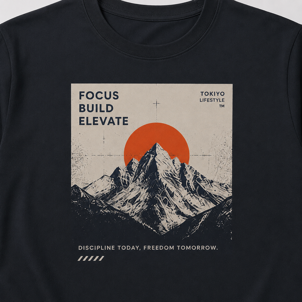 Tokiyo Lifestyle Regular T-Shirt - TRTM006 - Black - Image 3