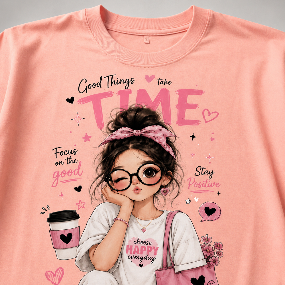 Tokiyo Lifestyle Women Oversized T-Shirt - TOVWO005 - Peach - Image 3