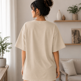 Tokiyo Lifestyle Women Oversized T-Shirt - TOVWO005 - Beige - Image 2
