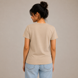 Tokiyo Lifestyle Women Regular T-Shirt - TRTWO002 - Beige - Image 2
