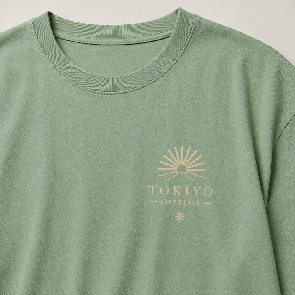 Tokiyo Lifestyle Oversized T-Shirt - TOTM007 - Pista - Image 3