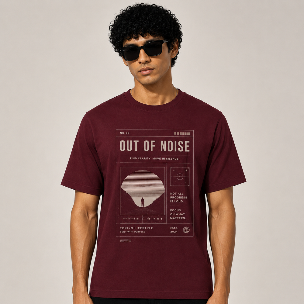Tokiyo Lifestyle Regular T-Shirt - TRTM009 - Wine - Image 1