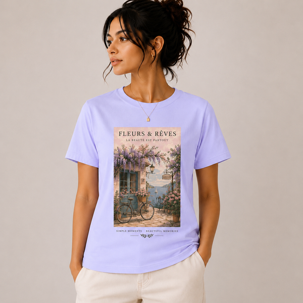 Tokiyo Lifestyle Women Regular T-Shirt - TRTWO004 - Lavender - Image 1