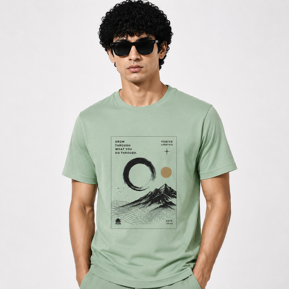 Tokiyo Lifestyle Regular T-Shirt - TRTM004 - Pista - Image 1