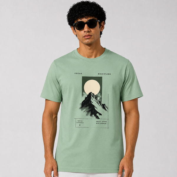 Tokiyo Lifestyle Regular T-Shirt - TRTM003 - Pista - Image 1