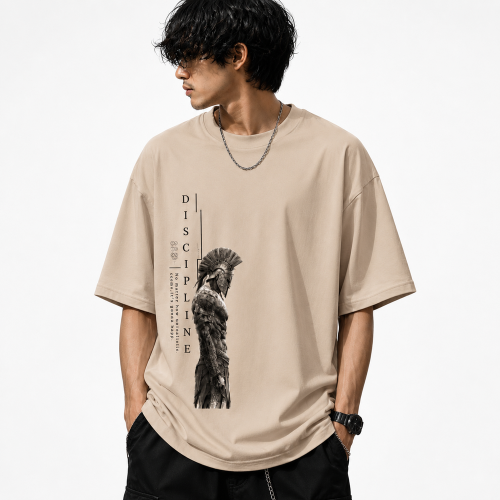 Tokiyo Lifestyle Oversized T-Shirt - TOTM016 - Beige