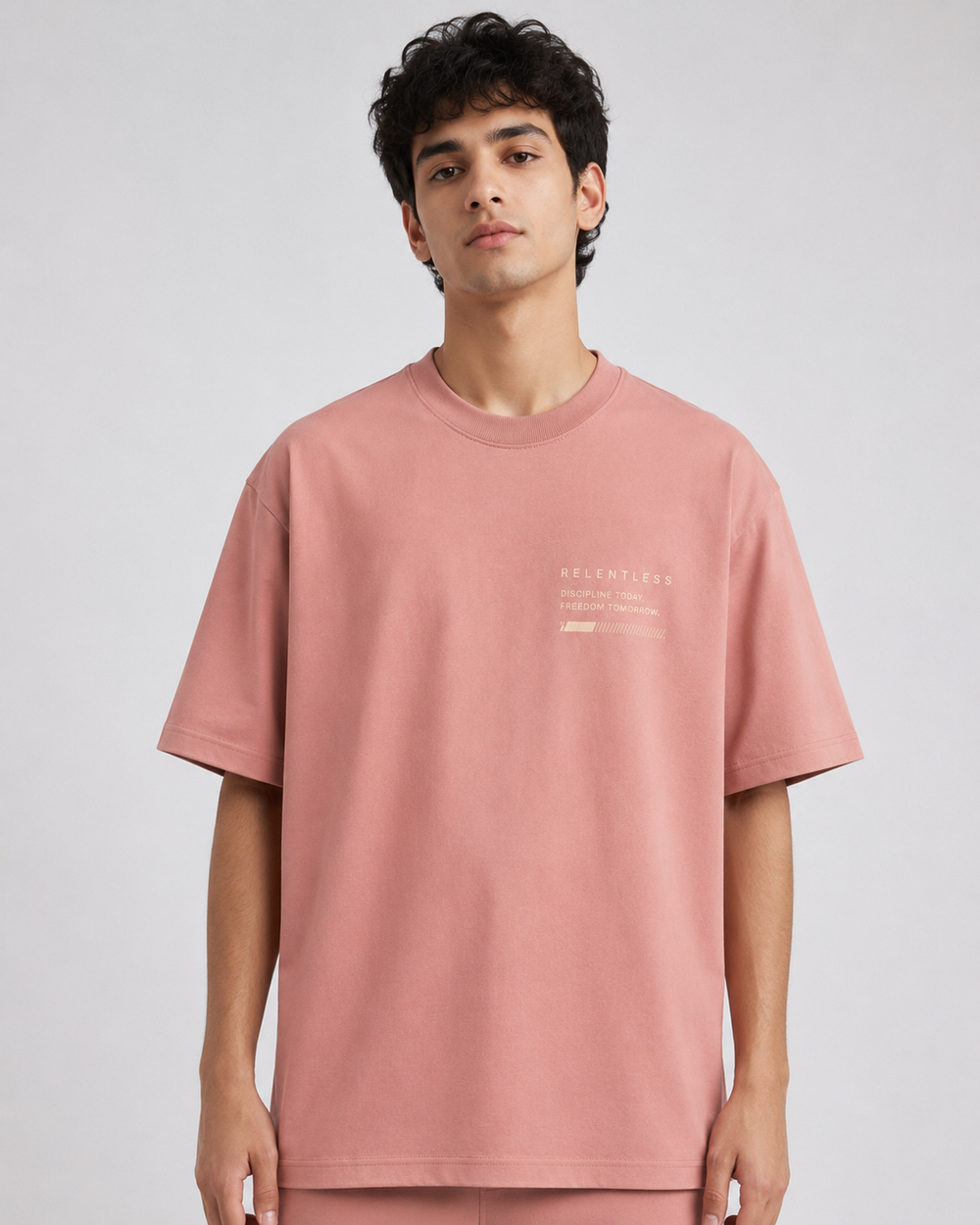 Tokiyo Lifestyle Oversized T-Shirt - TOTM013 - Peach