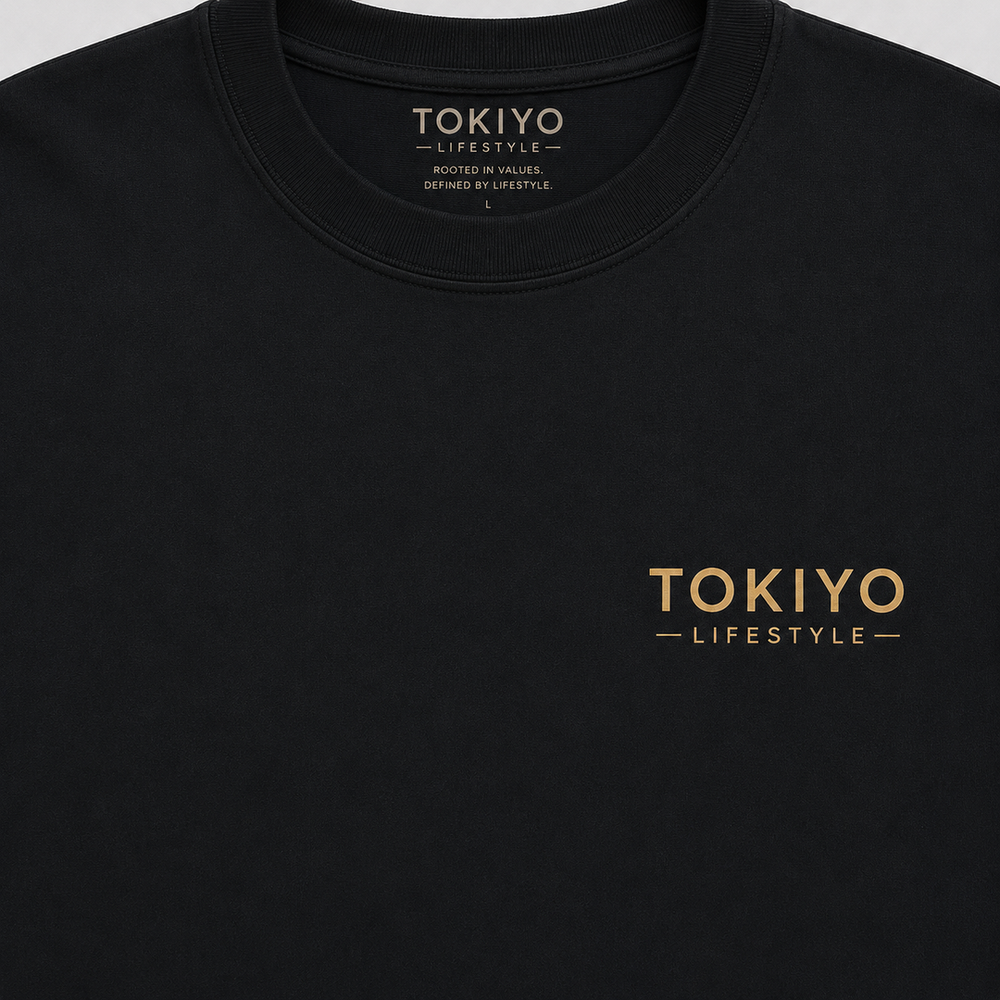 Tokiyo Lifestyle Oversized T-Shirt - TOTM010 - Black - Image 3