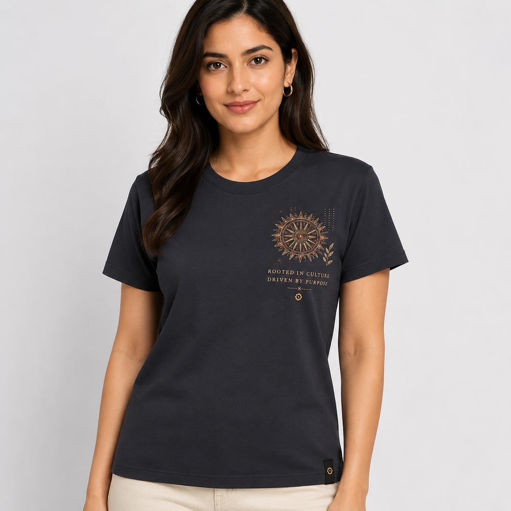 Tokiyo Lifestyle Women Regular T-Shirt - TRTWO006 - D. Grey - Image 1