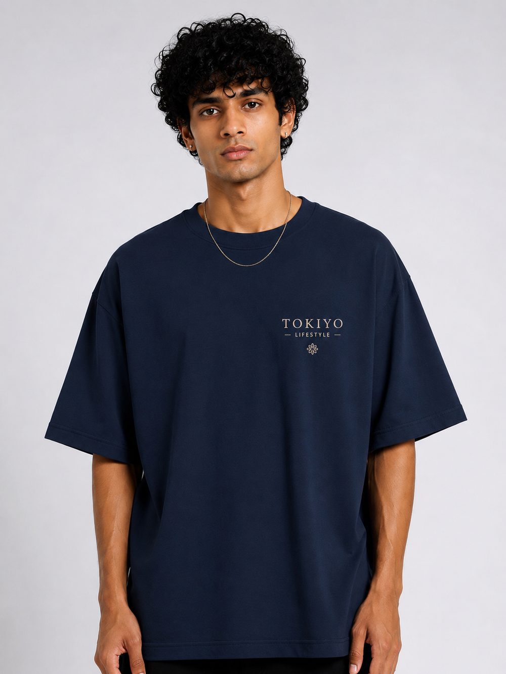 Tokiyo Lifestyle Oversized T-Shirt - TOTM002 - Airforce - Image 1