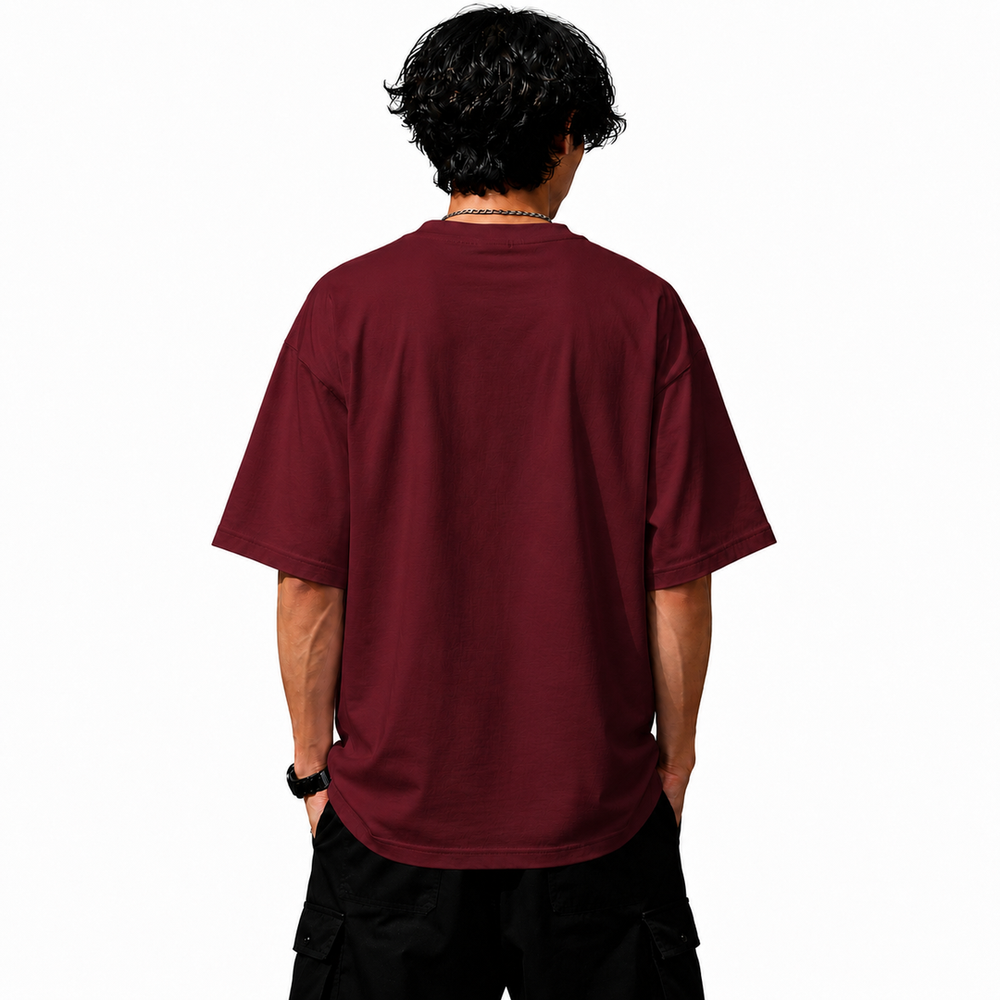 Tokiyo Lifestyle Oversized T-Shirt - TOTM017 - Wine